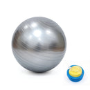 Gym ball cinza de 65 cm acompanhada da bomba de inflar