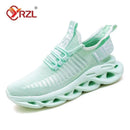 Tênis unissex verde-menta em fundo branco, vista lateral com entressola vazada