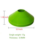 Ficha técnica do cone chapéu chinês: 15 cm de diâmetro, 3,5 cm de altura, 17 g e 0,9 mm de espessura